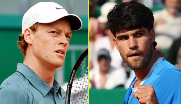 Alcaraz (bên phải) sẽ soán ngôi số 1 của Sinner (bên trái) nếu vô địch Barcelona Open 2026