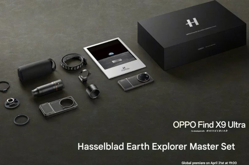 Bộ phụ kiện Hasselblad Earth Explorer Master Set sẽ đi kèm Oppo Find X9 Ultra.