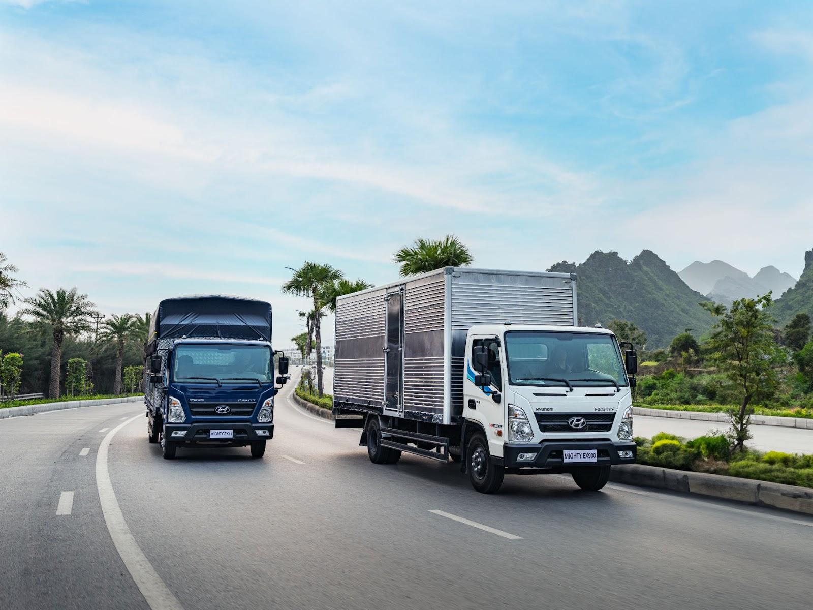 Hyundai EX Series phiên bản mới đáp ứng nhu cầu vận hành cường độ cao, vận chuyển liên tỉnh. Ảnh: Hyundai Thành Công Thương Mại