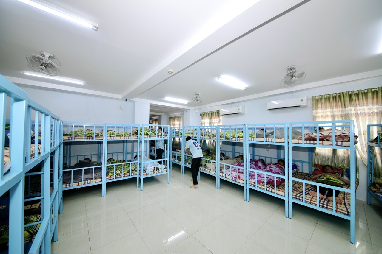Khu nội trú tiện nghi, sạch sẽ.