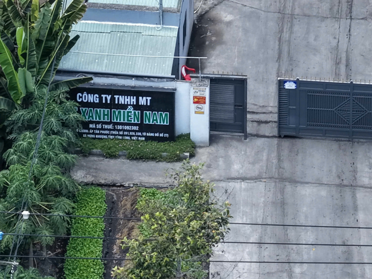 Công ty TNHH Môi trường Đất Xanh Miền Nam, một trong các doanh nghiệp mà Lê Thị Thùy Trang đứng sau để điều hành. Ảnh: CA