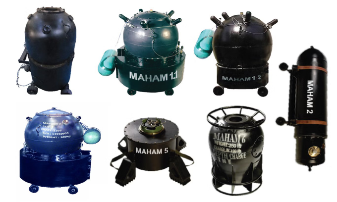 Một số loại thủy lôi của Iran. Ảnh: Independent