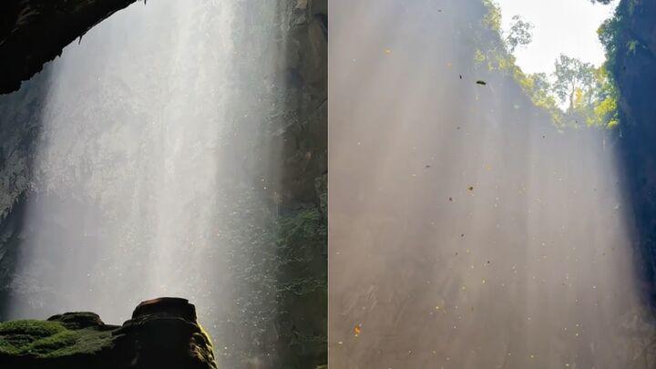 Dân mạng ví von cảnh tượng như cổng thiên đường. (Ảnh chụp màn hình)