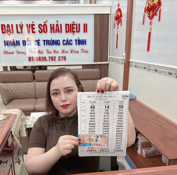 Giải độc đắc của vé số TPHCM trúng tại tỉnh Đồng Nai. Ảnh: ĐLVS Hải Diệu 2