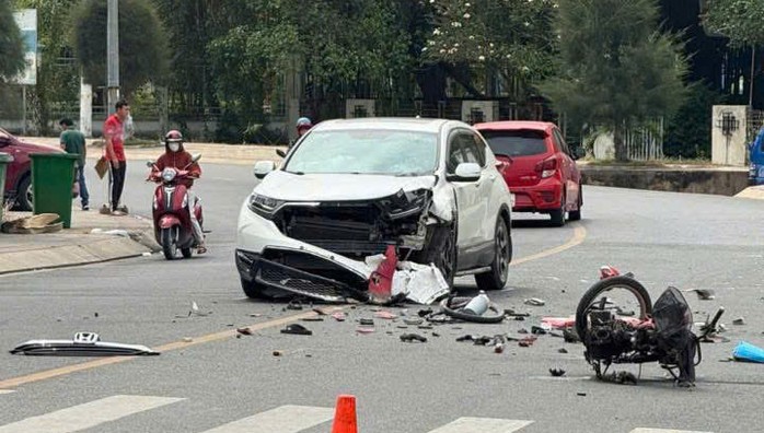 Hiện trường vụ tai nạn. Ảnh bạn đọc cung cấp