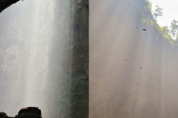 Dân mạng mê mẩn clip thiên nhiên 'rót vàng' vào hang Sơn Đoòng như cảnh tiên