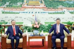 Tổng Bí thư, Chủ tịch nước Tô Lâm và Tổng Bí thư, Chủ tịch Trung Quốc Tập Cận Bình dự tiệc trà