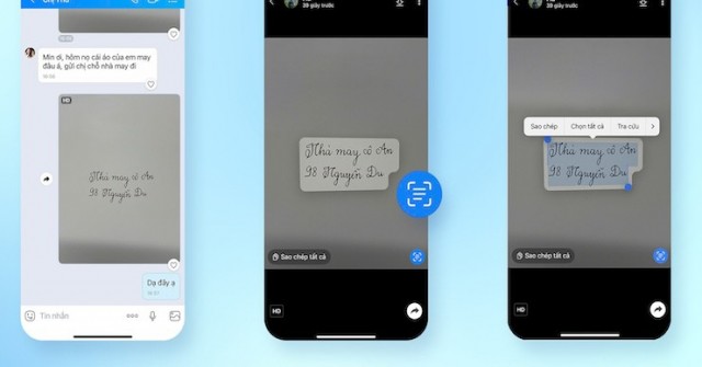 Cách sao chép chữ trong hình ảnh bằng Zalo