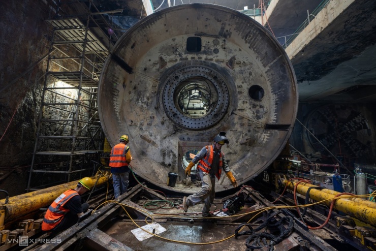 Bên trong đoạn ngầm metro Nhổn - ga Hà Nội - 6