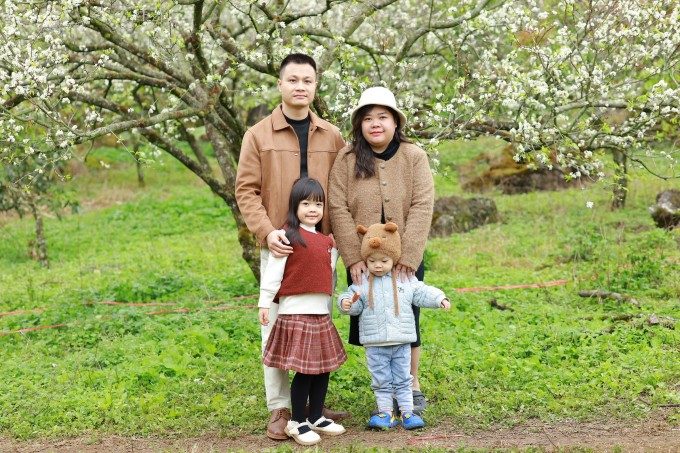 Gia đình chị Nga. Ảnh: NVCC