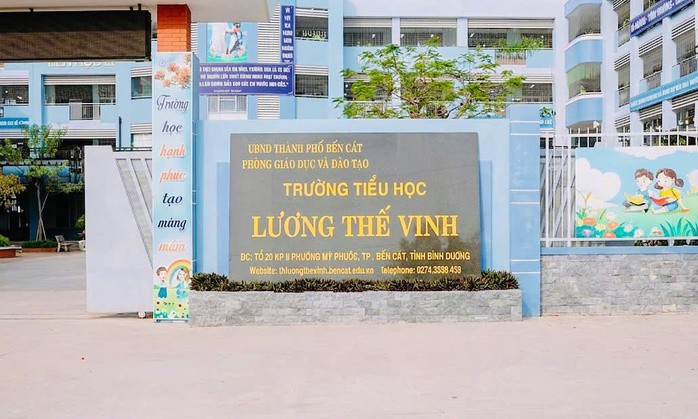 Trường Tiểu học Lương Thế Vinh, nơi xảy ra sự việc giáo viên dùng kim tiêm phạt học sinh. Ảnh: Trường Tiểu học Lương Thế Vinh