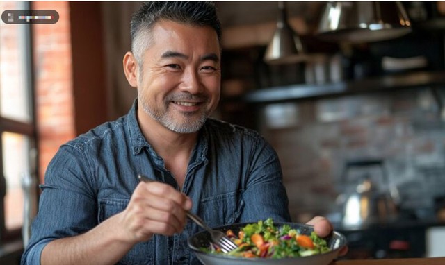 Khi cơ thể được cung cấp đầy đủ dưỡng chất, quá trình lão hóa diễn ra chậm hơn, giúp đàn ông duy trì sức khỏe và sống trường thọ. Ảnh minh họa