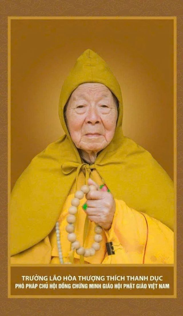 Trưởng lão hòa thượng Thích Thanh Dục viên tịch ở tuổi 100