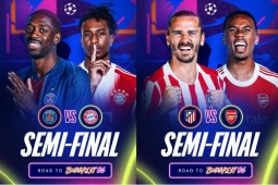 4 anh hào vào bán kết Cúp C1: Bayern đại chiến PSG, Arsenal đụng độ Atletico