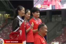 Phùng Thị Huệ vượt mặt nhà vô địch SEA Games 33, giành HCV 100m giải điền kinh Singapore 2026