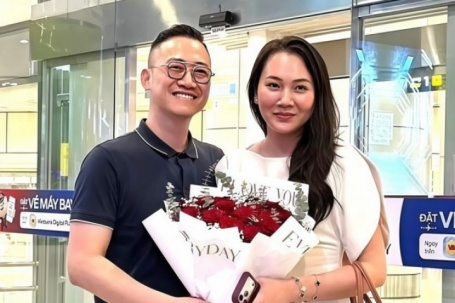 Ảnh sao 16/4: Chồng thiếu gia ra sân bay đón Ngọc Thạch sau chuyến công tác