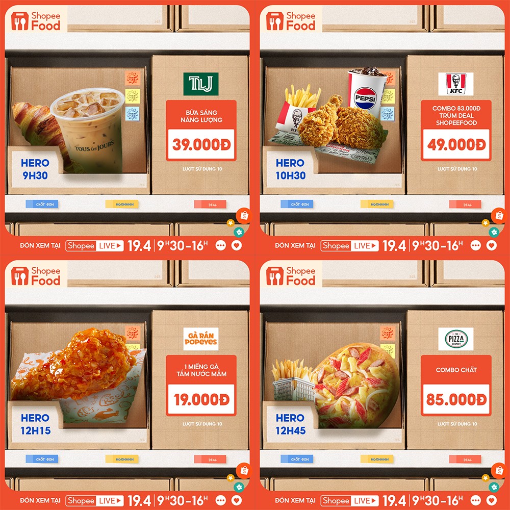 Nhanh tay lưu ngay loạt Trùm Deal hot trong phiên livestream Trùm Deal Lên Live 19.4.