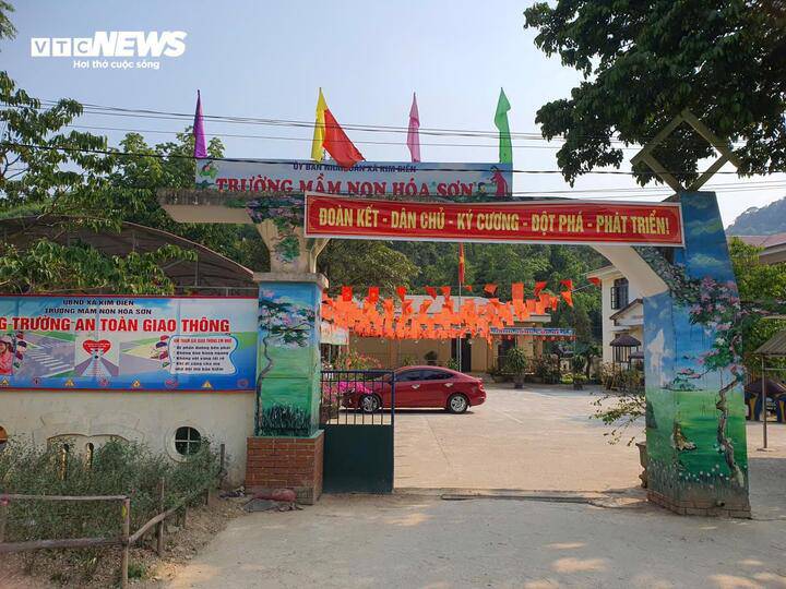 Trường mầm non Hóa Sơn có tổng số 162 học sinh, nằm ở khu vực biên giới