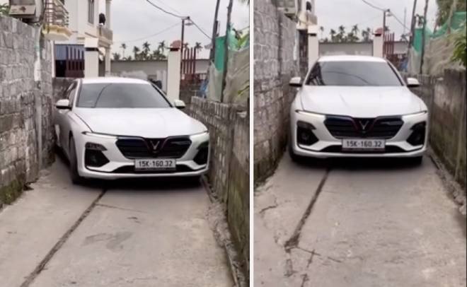 Việc đưa xe qua được góc cua hẹp đòi hỏi kỹ năng lái xe và căn không gian cực tốt. Ảnh chụp màn hình.