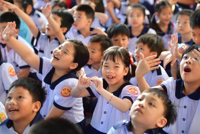 Trẻ em tại trường tiểu học ở TP HCM. Ảnh: Quỳnh Trần