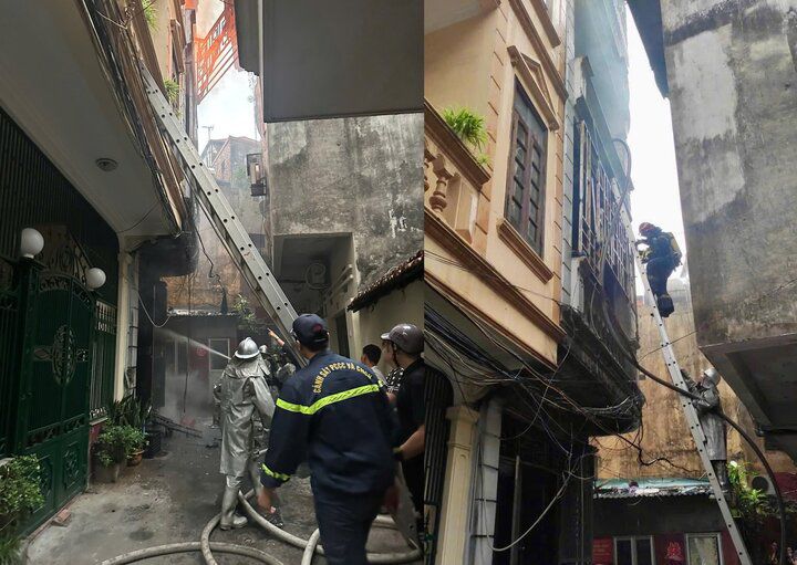 Ngôi nhà bị cháy nằm sâu trong ngõ.