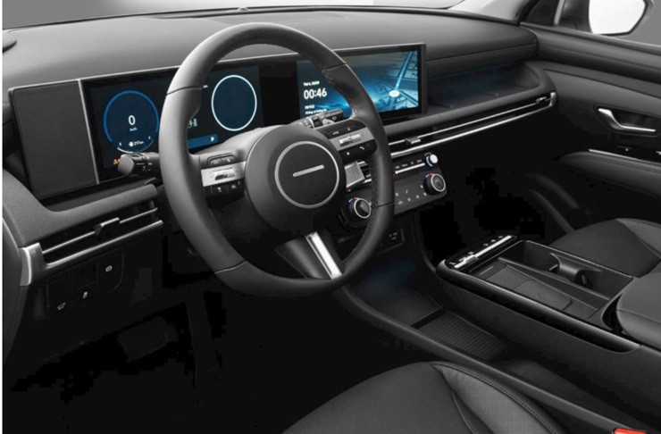 Nội thất của Tucson khá tiện nghi.