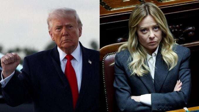 Quan hệ giữa Tổng thống Donald Trump và Thủ tướng Giorgia Meloni đã trở nên căng thẳng gần đây. Ảnh&nbsp;Veritas