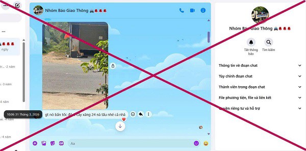 Hinh ảnh Facebook và nhóm kín Messenger đăng tải các nội dung vi phạm. Ảnh: Công an tỉnh Điện Biên