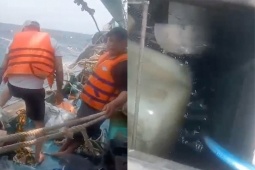 Thuyền trưởng kể lại 30 phút sinh tử khi 10 người trôi dạt trên biển