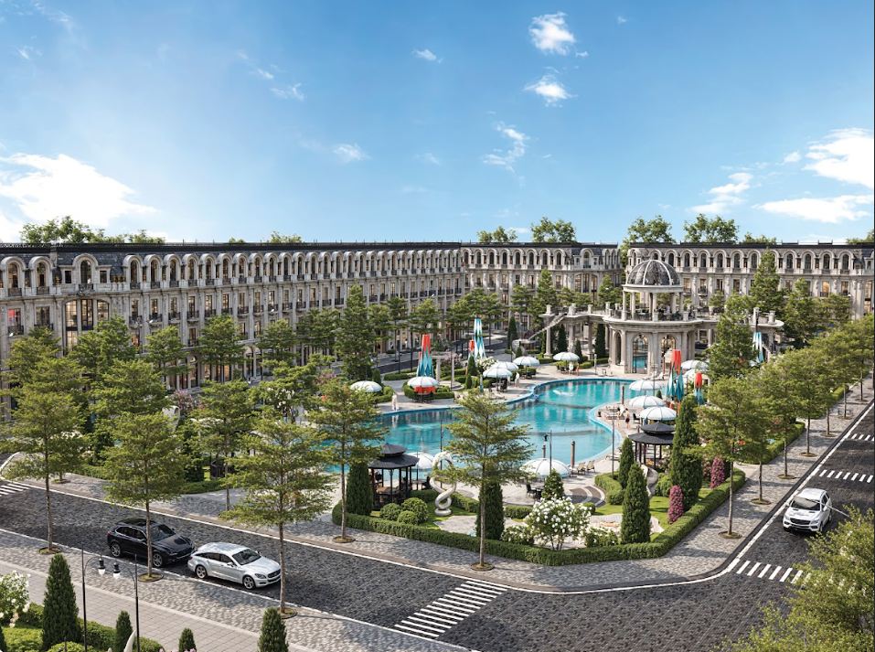 Phối cảnh không gian xanh nội khu của dự án