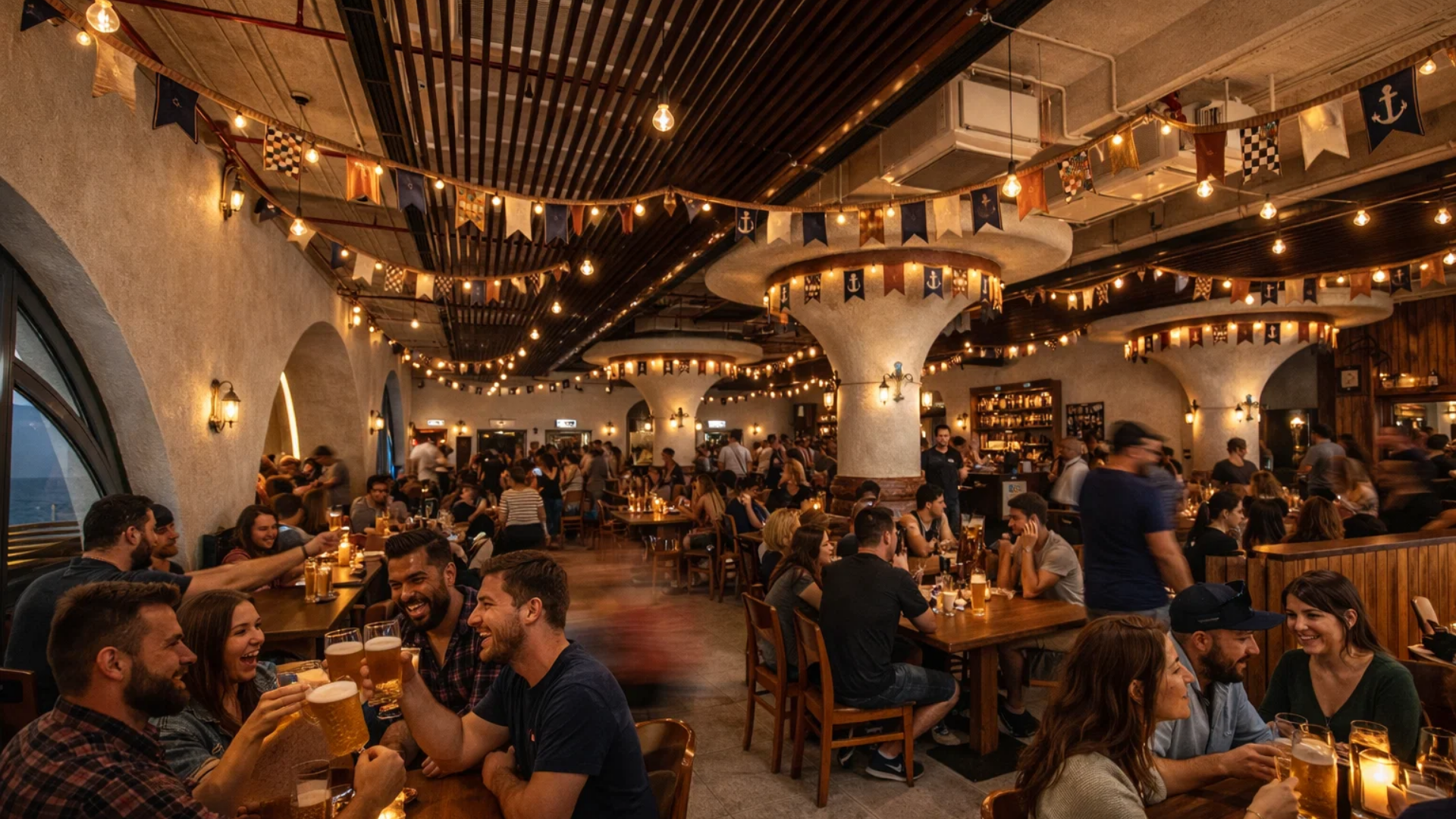 Sun Bavaria lung linh trong ánh đèn, mang trọn hơi thở lễ hội phương Tây về bên bờ vịnh.