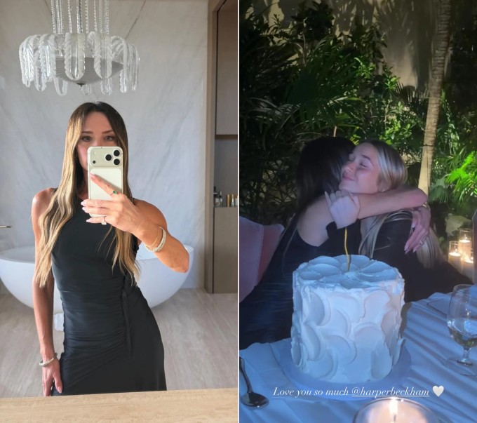 Victoria và con gái Harper trong tiệc sinh nhật. Ảnh: Instagram