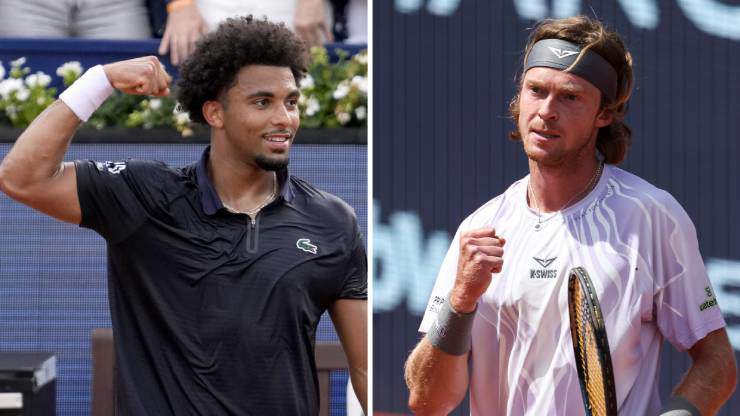 Fils (bên trái) có thể gây bất ngờ lớn cho đàn anh Rublev (bên phải)