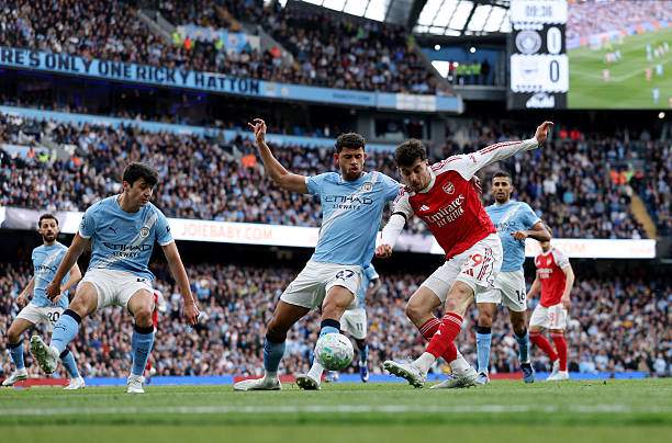 Trực tiếp bóng đá Man City - Arsenal: Havertz đánh đầu sạt xà ngang (Ngoại hạng Anh) (Hết giờ) - 2