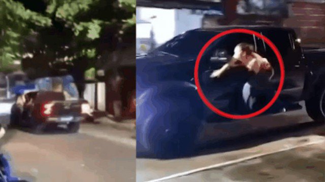 Nhận ra dấu hiệu ngoại tình, nữ bác sĩ Dayana Segtowich lập tức đuổi theo trong trạng thái vô cùng tức giận. Ảnh cắt từ clip