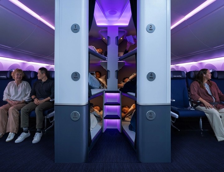 Skynest được kỳ vọng sẽ thay đổi trải nghiệm bay đường dài, mang đến cơ hội nghỉ ngơi thực sự cho hành khách phổ thông - điều từng được xem là “xa xỉ” trên không. (Ảnh: Air New Zealand)