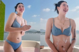 Sao bóng chuyền Thái Lan biến thành siêu mẫu khi diện bikini khoe dáng bốc lửa