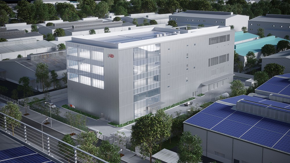 Hình ảnh phối cảnh dự kiến của Trung tâm Nghiên cứu và Phát triển mới của Acecook Việt Nam sau khi hoàn thành
