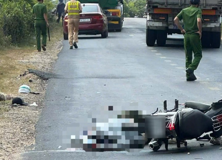 Hiện trường vụ tai nạn.