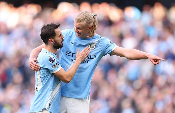 Bernardo Silva và Erling Haaland