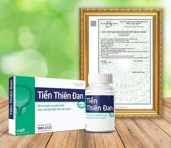 Tiền Thiên Đan đã được Bộ Y tế chứng nhận và cấp phép