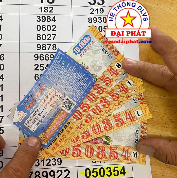 Giải độc đắc của vé số Cà Mau trúng tại TPHCM. Ảnh: ĐLVS Đại Phát
