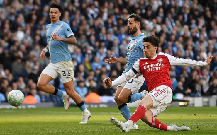 Havertz bỏ lỡ một số cơ hội đáng tiếc trước Man City, nhưng sự hiện diện của anh vẫn giúp hàng công Arsenal trở nên gắn kết&nbsp;hơn