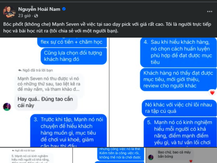 Ông Nguyễn Hoài Nam thẳng thắn&nbsp;giải thích vì sao vị HLV thu tiền học phí cao tới vậy nhưng học viên vẫn hài lòng