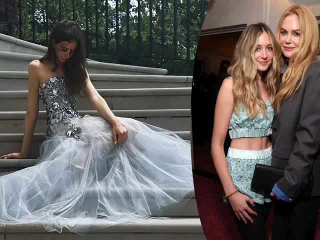 Con gái Nicole Kidman diện đầm hàng hiệu dự dạ hội