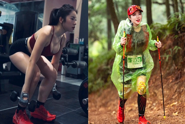 Hot girl chạy bộ Loan Barbie nhiều lần ngã trên đường đua ở giải đấu khắc nghiệt