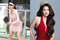 Hoa hậu Mỹ Linh khoe dáng nóng bỏng, tự xây sân pickleball vì quá đam mê