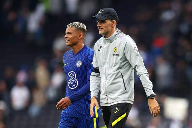 Thiago Silva và Tuchel tại Chelsea