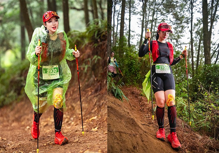 Hot girl chạy bộ Loan Barbie nhiều lần ngã trên đường đua ở giải đấu khắc nghiệt - 1