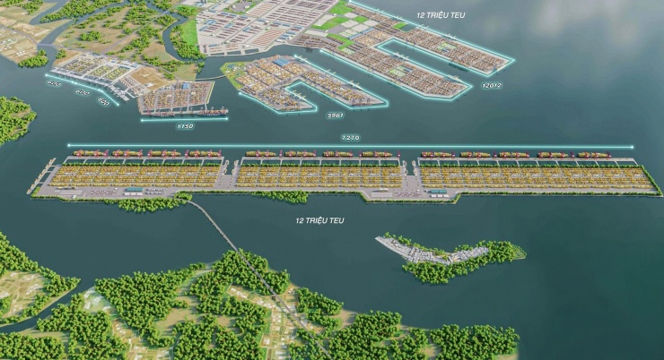 Phối cảnh Cảng trung chuyển quốc tế Cần Giờ. Ảnh: Portcoast.